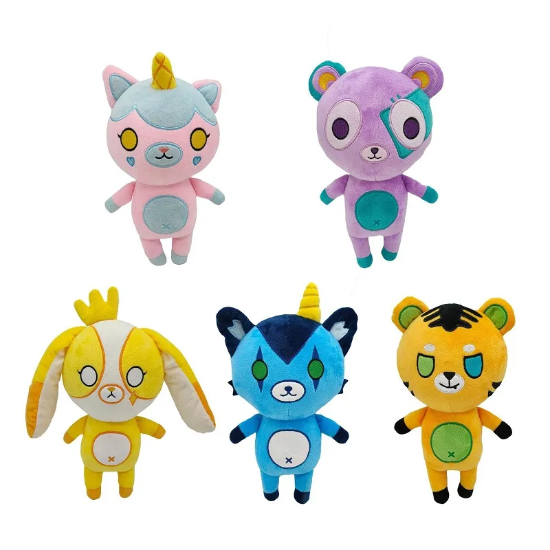 Fabricants en gros 5 modèles Ranboo Fenitedi ours en peluche jouets animation film de dessin animé et poupées périphériques de télévision pour les cadeaux pour enfants