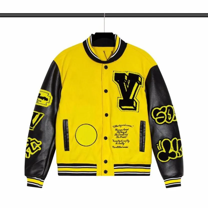 22FW Giacche firmate da donna Moda Lettere Ricamo Uomo Donna Bomber Cappotti Giacca da motociclista invernale Hip Hop Moda Streetwear 3 colori