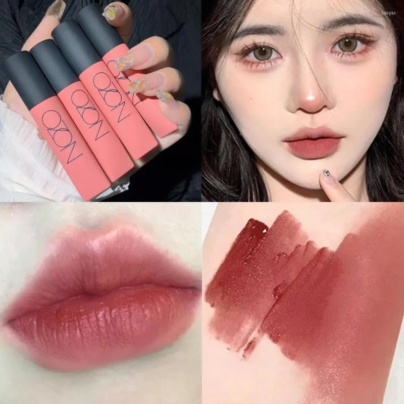 Lipgloss nackt matte 8 Farbe langlebige Samt Lippenstift wasserdichte sexy rotrosa Nicht-Stick-Tasse Lippenstifte Frauen Make-up Kosmetik