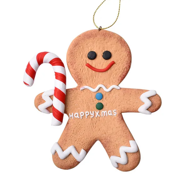 Nouveau sur étagère cadeaux de noël pour enfants arbre fenêtre affichage décoration pendentif pain d'épice homme pendentif 31 CM