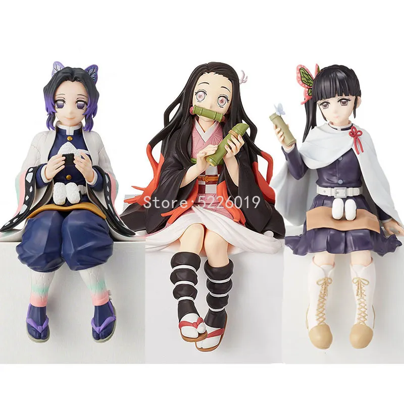 Giocattolo 14 cm Demon Slayer Anime Figura Kimetsu no Yaiba Action Figure Nezuko/Tanjirou/Zenitsu/Inosuke/Shinobu/Miritsu Figurine Dol