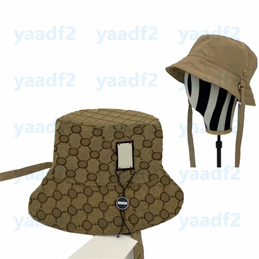 Odwracalne czapki wiadra vintage litera nadrukowana szerokie brzeg słoneczny z krawatem damski męskie jesienne wiatroodporne plażę czapkę czapkę 4 kolorystyki202n
