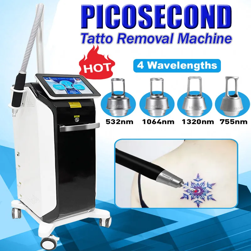 Máquina de remoção de tatuagem multifuncional, cicatrizes de máquina de picossegundos, sardas, marca de nascença, remoção de Q Switched Nd Yag Laser, tratamento de pigmentação, salão de beleza, equipamento de uso doméstico