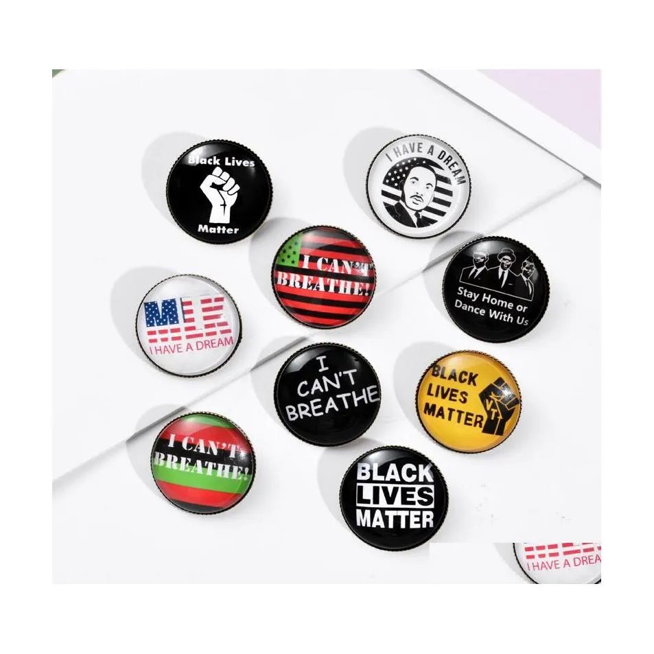 Alfileres Broches Black Lives Matter Esmalte Pin Tengo un sueño Solapa Ropa Bolsa Joyería Diy Insignia Entrega directa Dhxn7