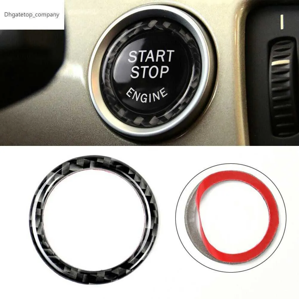 För BMW E90 E92 E93 Bildekor Switch Decoration Trim Car Start/Stop Push -knappklistermärke Stoppknapp Switch Trim Ring