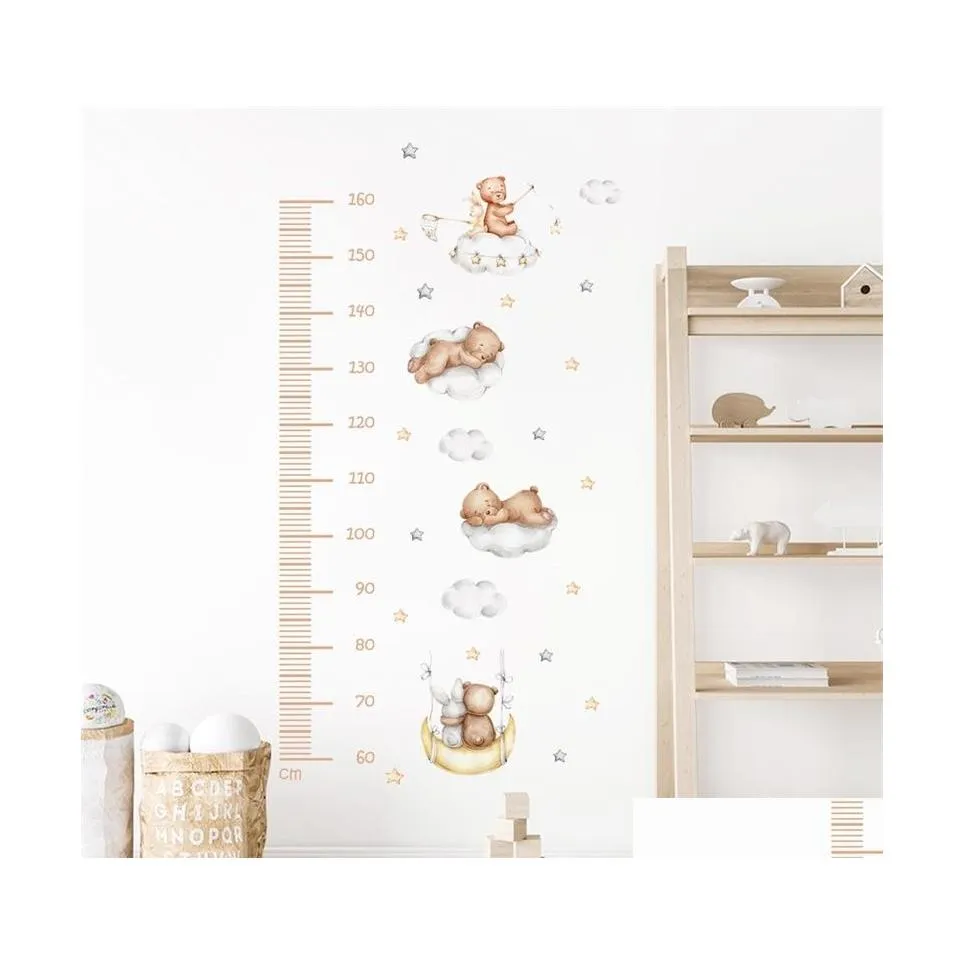 Cartoon Baby Height Measurement Nursery Wall Stickers Kmart Set Bear