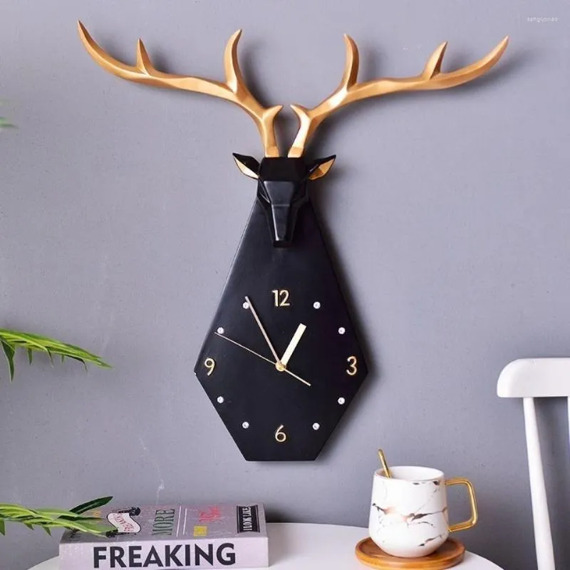 Relógios de parede relógio retrô American Living Room Fashion Watch Quarto Mudar Decoração Nórdica Estilo Criativo