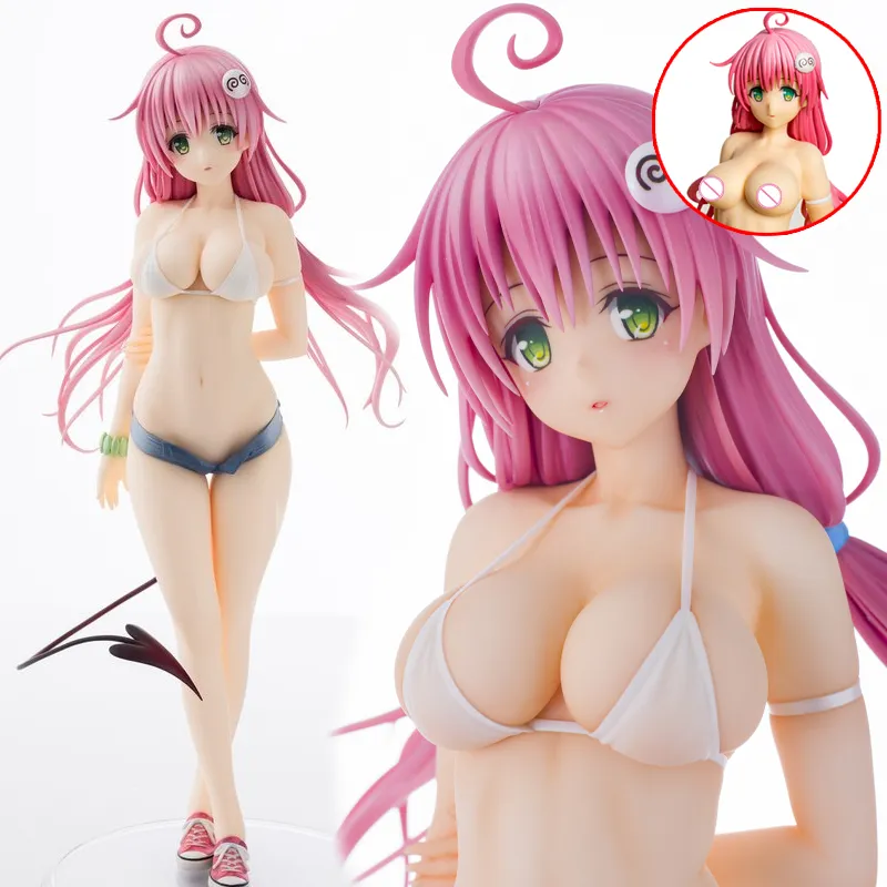 Filmspel 25CM To LOVE ru Darkness Anime Girl Lala Satalin Deviluke Swimsuit ver 1/6 skala PVC Actionfigur Vuxenkollektion Modell Docka