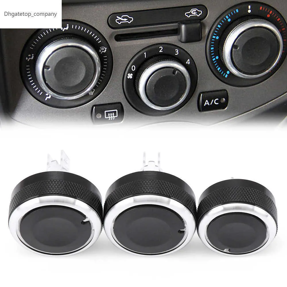 3pcs/set Car Air Conditioning Heat Control Switch Ac Knob Button Cover Cap Decoration Trim For Nissan NV200 LIVINA GENISS TIIDA