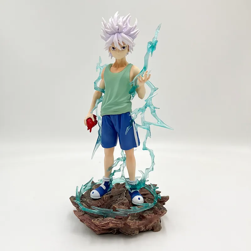 Decompression Toy 22cm Hunter x Hunter Anime Figure Killua Zoldyck Action Figure Gon Freecss/Kurapika/Chrollo Lucilfer Figure Collectible Do highest version.