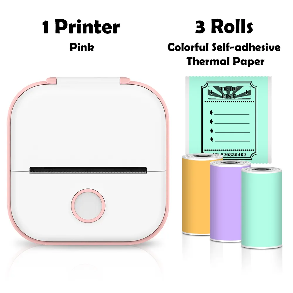Mini imprimante thermique, imprimante photo portable sans fil pour photos à  partir de téléphone portable, sans encre, impression de note/journal/mémo