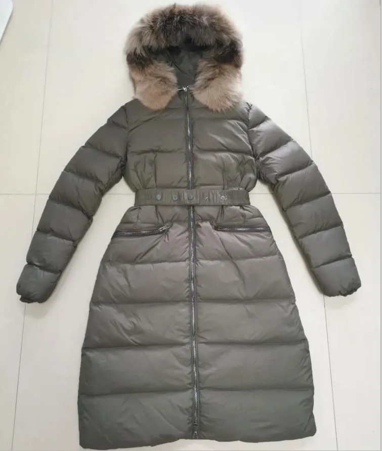 Womens Short Down Jacket With Buckle Belt, Black Parka Winter Padded ...