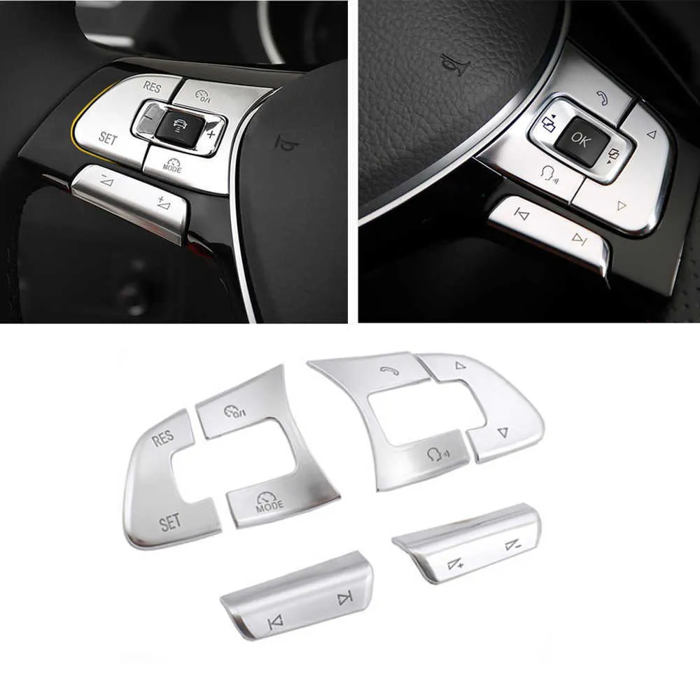 For VW  Golf MK7 Passat B8 Tiguan T-Roc Arteon Car Steering Wheel ACC Button Switch Volume Button Trim Cover Sticker