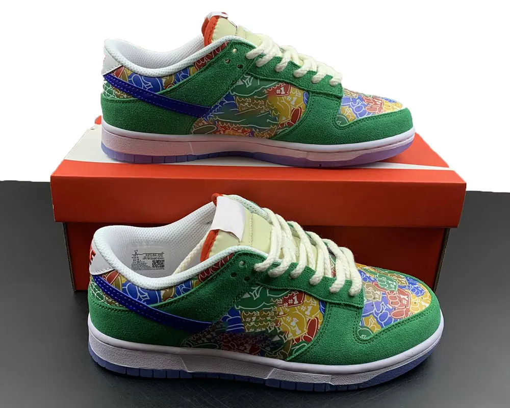 Duks Low Foam Finger Casual Shoes Stadium Green/White University Red