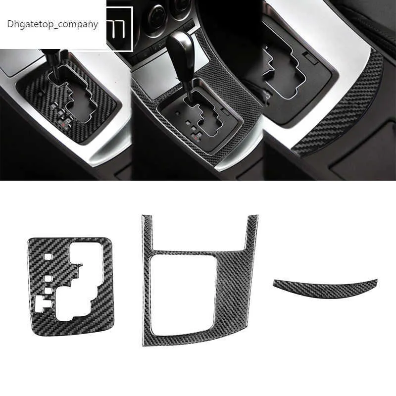 For Mazda 3 Axela 2010 2011 2012 2013 Carbon Fiber Gear Shift Panel Cover Trim Frame Sticker Decor Accessories