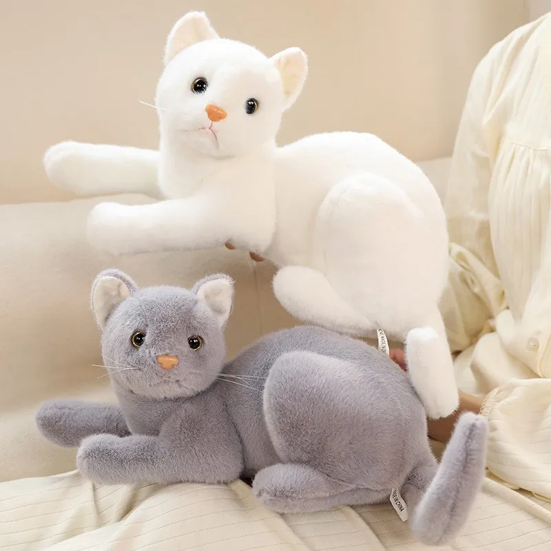 25 cm-33cm simulatie vaste kleur kat pluche speelgoed Amerikaans shorthai siamese kitty schattige huisdier pop knuffel dier kinderen huisdecoratie