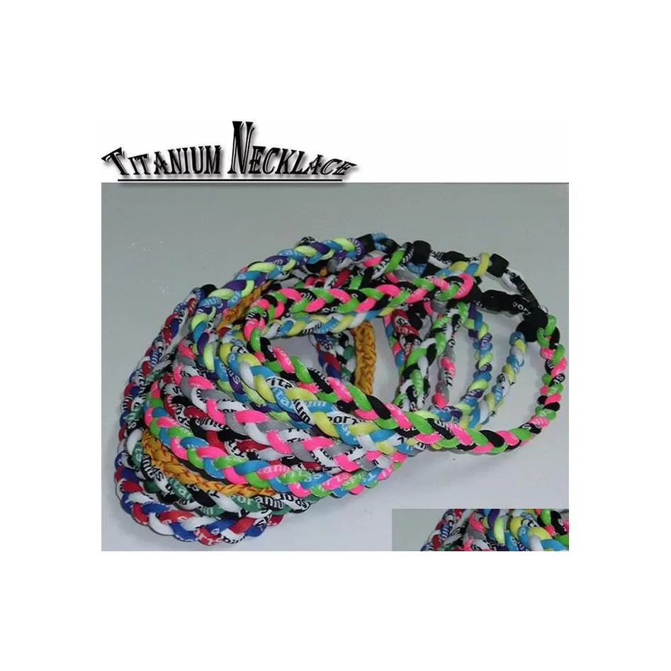 Chokers Titanium Braided Necklaces Softball Baseball Sports Necklace For Women Men Choker Drop Delivery Jewelry Pendants Dhnjg