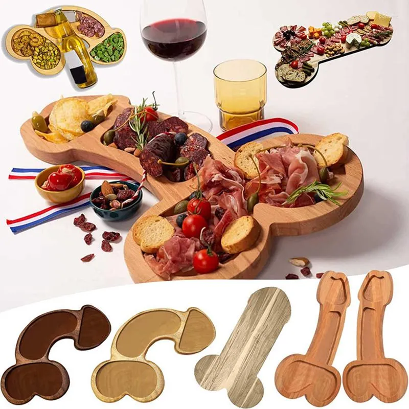 Plates Wooden Aperitif Board For Bachelor Party Unique Penis Cheese Charcuterie Boards Funny Cutlery Kitchen Platter