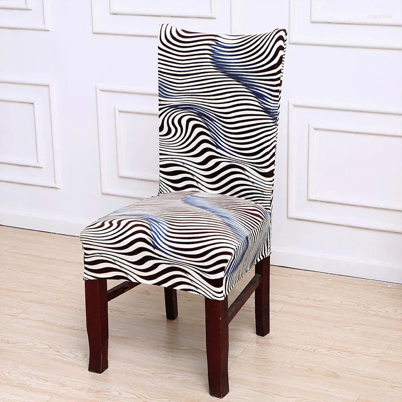 Chair Covers Spandex Elastic Printing Dining Slipcover Universal Stoelhoezen Eetkamer Eetkamerstoel Stretch Cushion