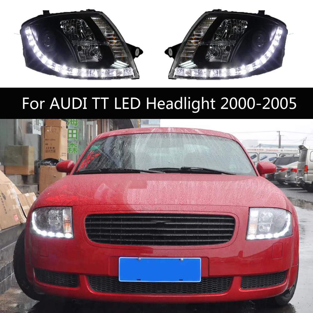 Für Audi TT -Scheinwerfer LED -Scheinwerfer Dynamic Streamer Dynamic Blinkerbeleuchtung Zubehör Tag laufen leichte Frontlampe