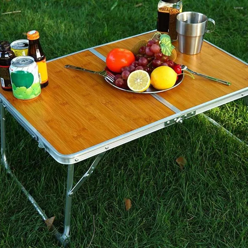 L￤germ￶bler Portabelt f￤llbara bord utomhus camping tr￤ skrivbord husbil med handtag ￥teranv￤ndbar ryggs￤ck strandb￤rande
