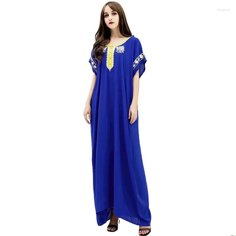 Vêtements ethniques Dubaï Arabe Hijab Robe Broderie Plus Taille Musulman Longue Jupe Mosquée Ramadan Mode Islamique