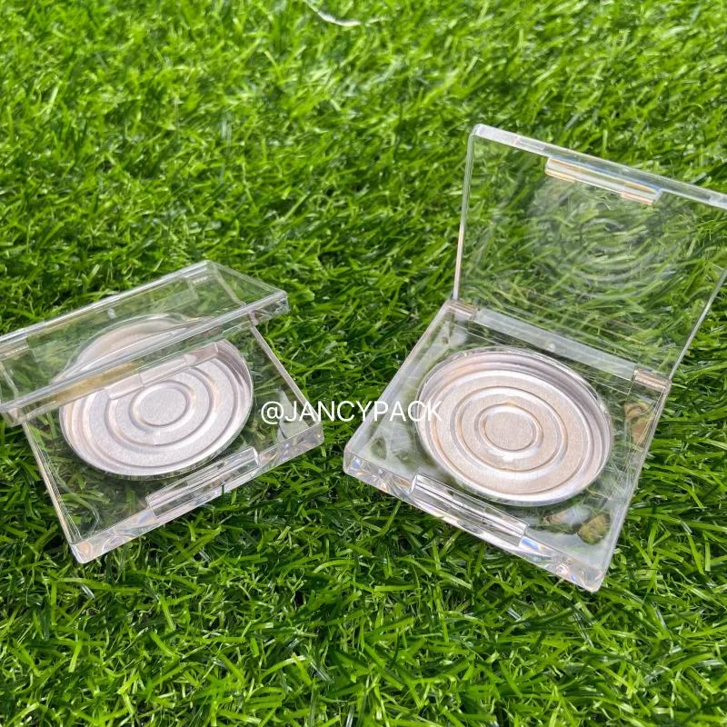 Aufbewahrungsflaschen 10 Stück transparente quadratische leere Lidschatten-Paletten-Koffer Make-up-Puder-Rouge-Kompakt-Augenbrauen-Klarboxen