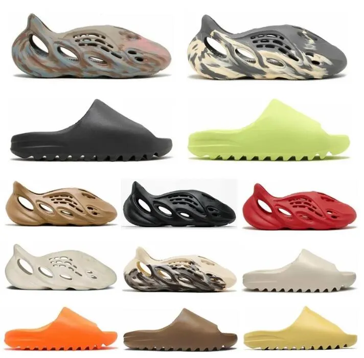 슬리퍼 디자이너 남성 여성 샌들 사막 모래 뼈 레진 어스 브라운 코어 베이지 트리플 화이트 블랙 슬리퍼 Desert Ararat runr slides shoes