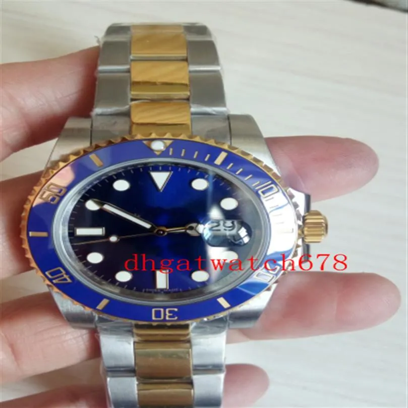 Top Factory V7 Version Mens 2813 Automatic Automatic Watch N Blue Dial Ceramic 116613 16613 40mm Automatic Mechanical Mens Watch313V