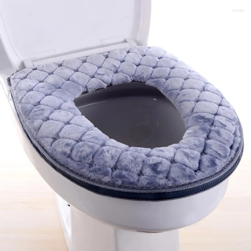 Крышка сидений туалета 1 шт. Разключение мягкая теплая крышка зимняя ванная комната с ближайшей клеткой подушки продукты для ванной комнаты
