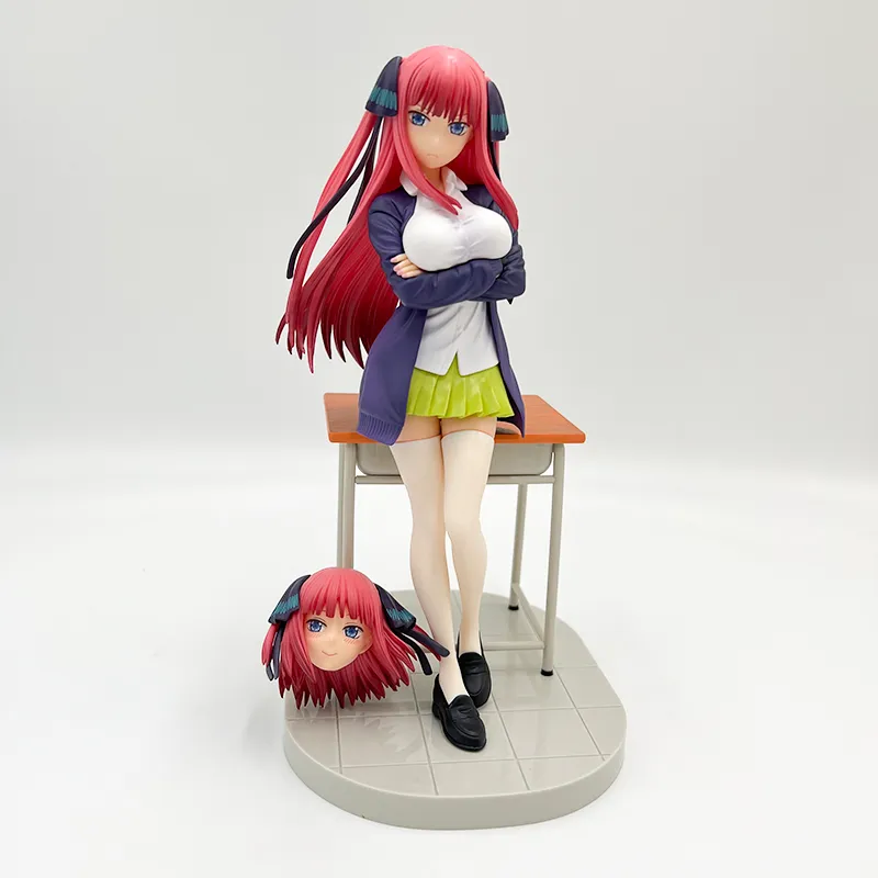 Dekompressionsspielzeug 21 cm The Quintessential Quintuplets Anime-Figur Nino Nakano Actionfigur Miku Nakano Figur Mädchenpuppenfigur Sammlerstück höchste Version.