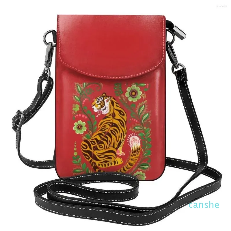 Sacs de soirée Tiger Sac à bandoulière en cuir Teenage Mini Women Wedding Pattern High Quality Woman Purse