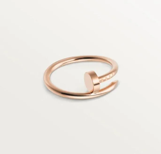 2022 Kärleksskruv Ring Mens Rings Classic Luxury Designer Jewelry Women Titanium Steel Eloy Gold-Plated Gold Silver Rose