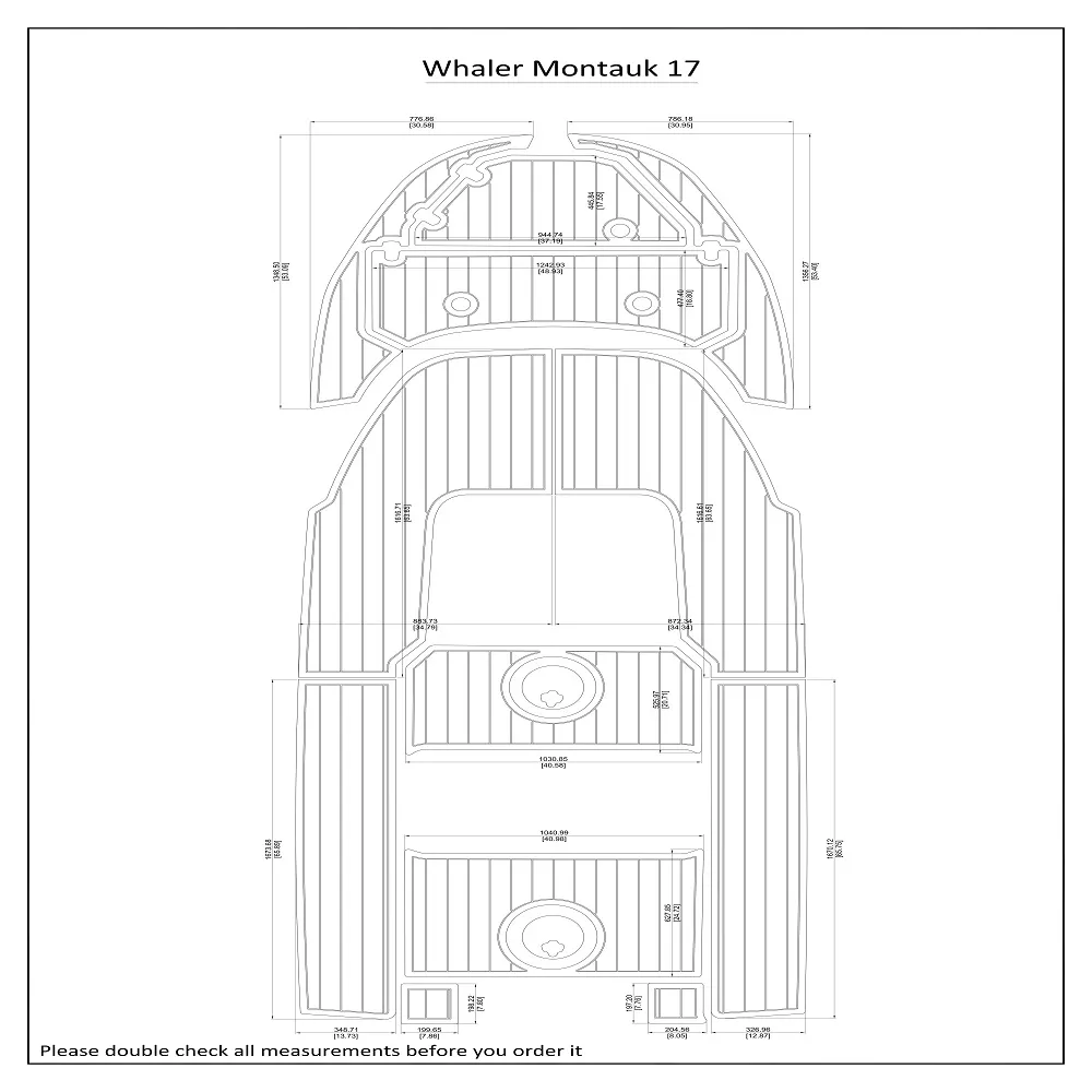 Boston Whaler Montauk 17 Platforma pływacka łódź kokpit eva faux teok tal