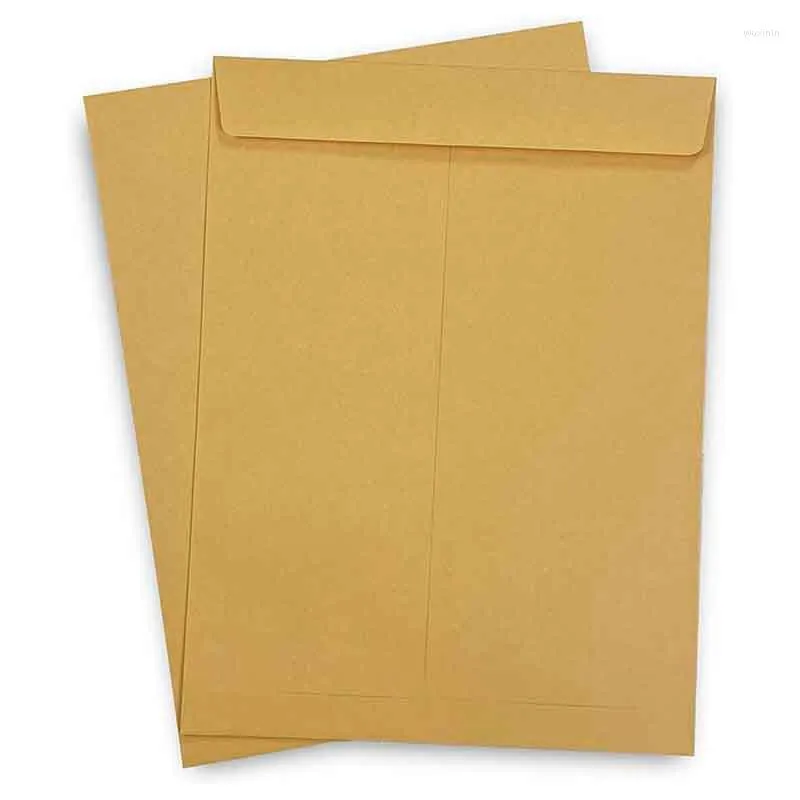 Emballage cadeau 50 pièces catalogue enveloppe postale vierge sans mot épais sac en papier kraft jaune 4.3X6.8 pouces/110X175mm