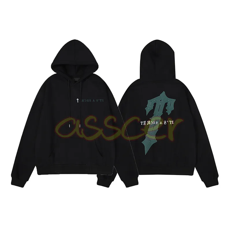 Tasarımcı Erkek Hoodies Erkekler Kadın Moda Büyük Mektup Baskı Tişörtüleri Çiftler Sıradan Siyah Kapşonlu Sweater S-XL