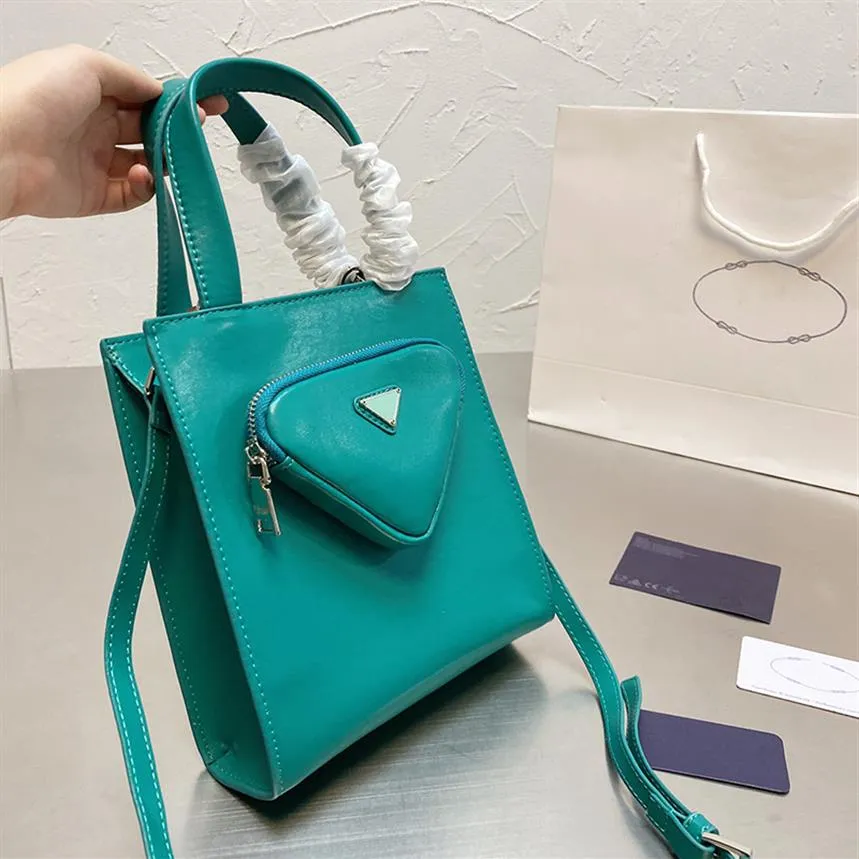 Designer Women PP Tote Shoulder Bag 2021 Italy Milano Brand Triangle Pocket Totes Handv￤skor Kvinna L￤der Small Shopping Crossbody 282h