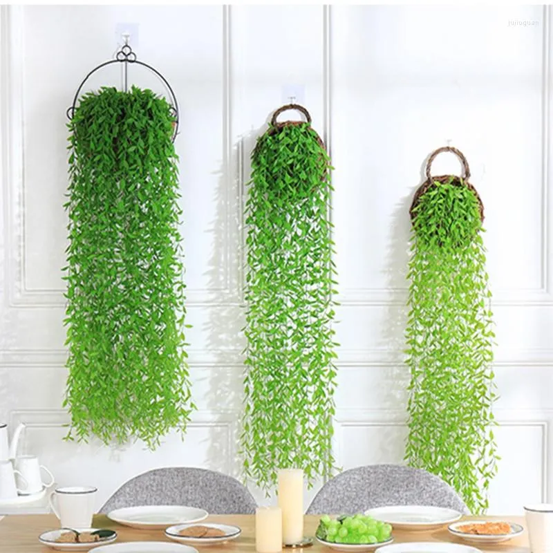 Decorative Flowers Arrival Green Willow Wall Hanging Vine Plant Rattan For Event Wedding Home Living Decor