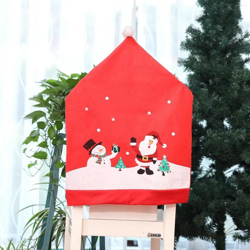 Krzesło obejmują Boże Narodzenie Święty Mikołaj Koschka Kuchnia obiad z tyłu
