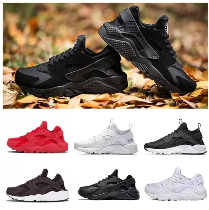 Huarache 1.0 4.0 Men Womens Running Shoe Shoes Black Red White Sports Trainer Cushion Surface Surface Sport Shoes 36-45