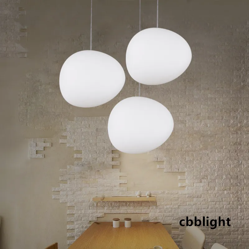 현대 펜던트 램프 흰색 원형 글로브 유리 행할 LED 거실 침실 루미나 리아 조명기구 샹들리에 LRG022의 불규칙한 조명 LED 불규칙 조명