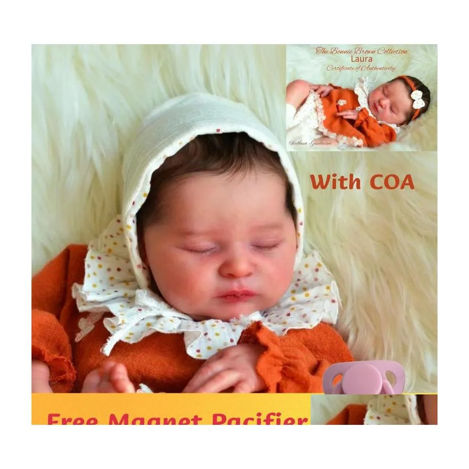 Куклы 20,5 дюйма незаконченные Reborn Doll Kit Laura Limited Edition с CoA Vinyl Blanc
