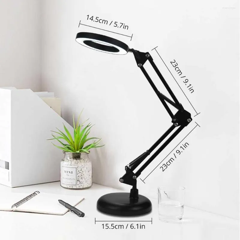 Bordslampor skrivbord folding lampa USB gr￤nssnitt ljus modern led k￤lla ￶gonskydd justerbar l￤sning