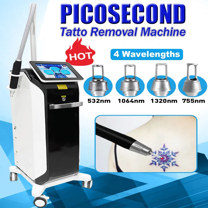 Professionelle Picolaser Tattoo-Entfernungsmaschine Pico Second Freckle Muttermal entfernen Nd Yag Q Switched Pigment Therapy Tragbare Salon-Nutzung Schönheitsausrüstung