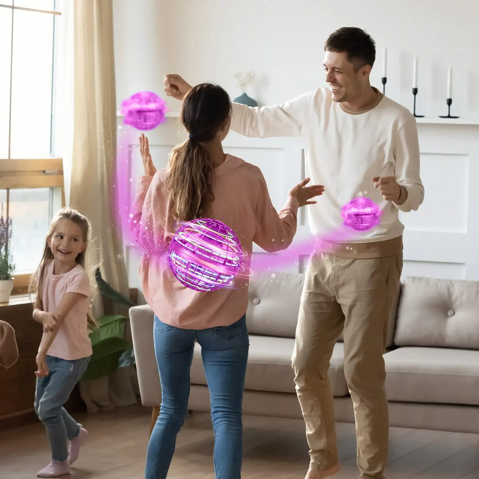 flying orb toys 2022 upgraded nebula orb toy intelligent magic boomerang ball flying spinner cool hover ball soaring drone space fly orb floating hoverball outdoor for kids adults boys girls pink