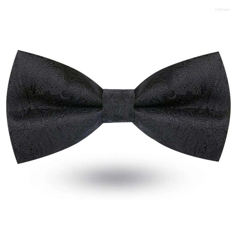 Bow Ties 2022 Fashion Men's Wedding Double Fabric Designer Black Bowtie Club Banquet Anniversary Butterfly Tie مع صندوق هدايا