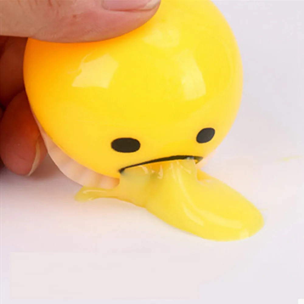 لعبة Squishy Games Puking Egg yolk Stress Ball مع لعبة صفار صفار صفراء لتخفيف التوتر مضحكة مضحكة ضد الإجهاد لعبة بيض مقرف 1228