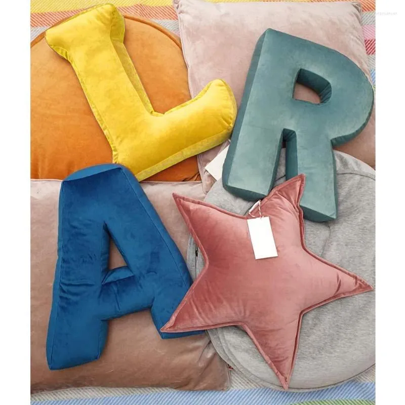 Pillow Letter Girl Birthday Gift Guide Wed Decoration Po Prop Sofa Bar Home Supply Car Decor Kid Toy Customized Multicolor