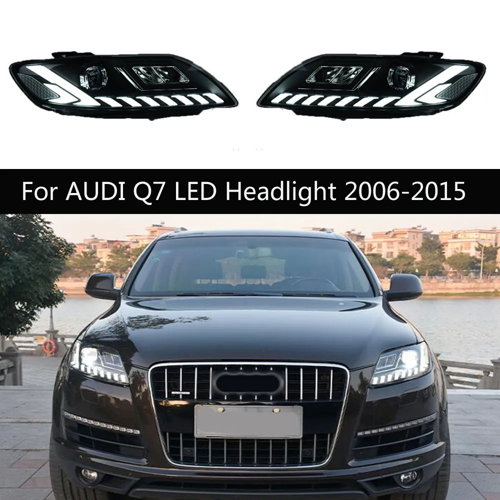 Audi Q7 Araba Farlar LED Far Far DRL Gündüz Çalışma Işığı Dinamik Salel Sinyal Göstergesi Gösterge Aydınlatma Aksesuarları