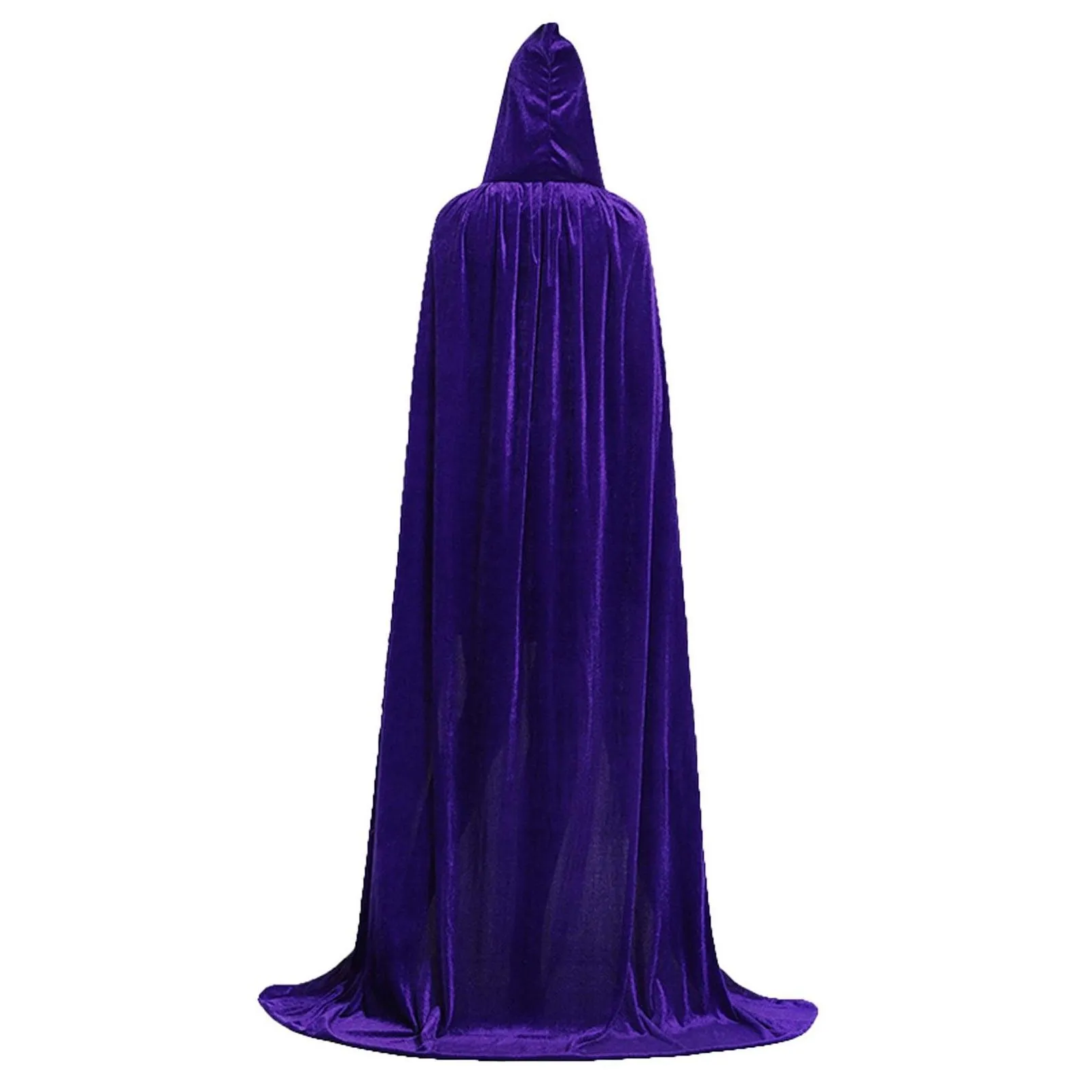 2022 halloween favor costume unisex hooded cloak long velvet cape for christmas cosplay costumes blue red white black gray purple